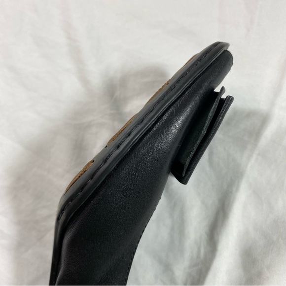 BORN Shoes Woman’s 7 Sling Leather Shoes Heels Chunky Heel Front Bow - Picture 8 of 14